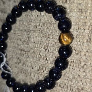 🐰SALE🐰 8mm Blue Sandstone With Accent Bracelet